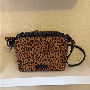 Kendall & Kylie Animal Print Crossbody Bag with Black Chain